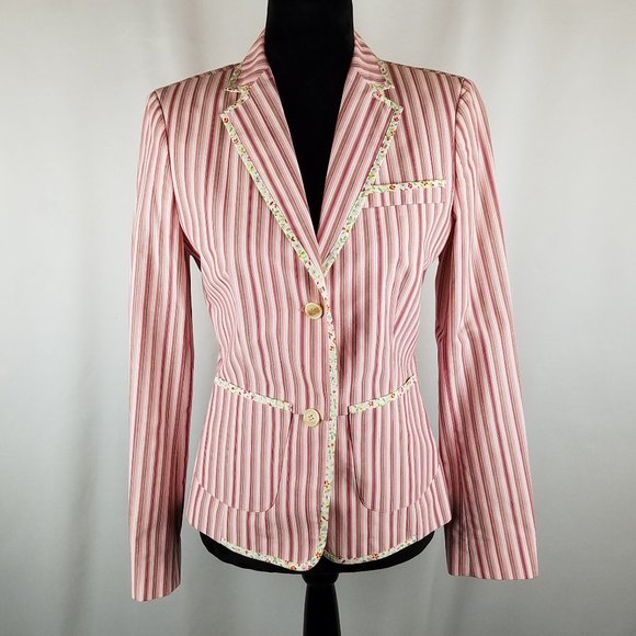 Etro Jackets & Blazers - Etro Milano jacket 100% cotton 2-button stripe 4-6